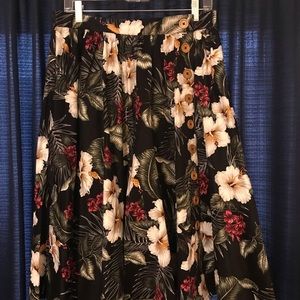 Hell Bunny Vixen Hibiscus Tiki Skirt XL